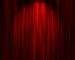 Red Stage Curtain with spot light effect.